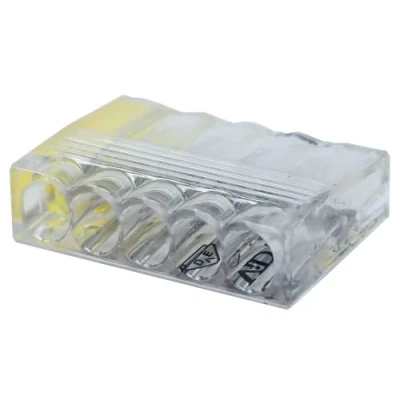 Abbildung von ViD® VDE VC05 Verbindungsklemmen/Steckklemmen Ø0,5 2,5 mm² 5 polig gelb 100 Stück