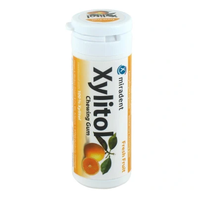 Abbildung von Miradent Zahnpflegekaugummi Xylitol Fresh Fruit