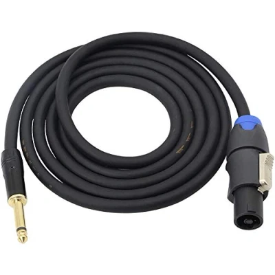 Abbildung von Speakon auf 1/4 Zoll Mono Lautsprecherkabel, 6,35 mm TS Stecker 14 Gauge 2 m