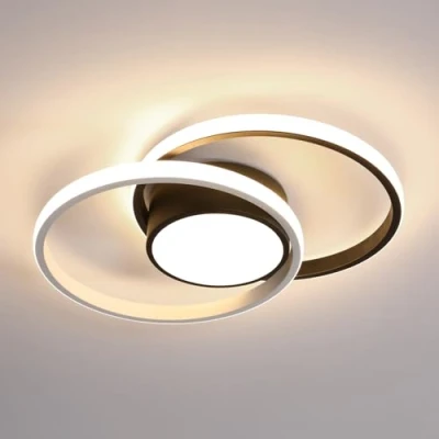 Abbildung von Comely LED Deckenlampe, 42W Deckenleuchte Modern Runden Lampe für Schlafzimmer Badezimmer Küche Balkon, Dia 40cm, Natürliches Licht 4500K, Schwarz