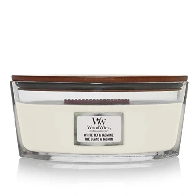 Abbildung von Woodwick Ellipse White TEA &amp; Jasmine Duftkerze, Größe: 454 g,