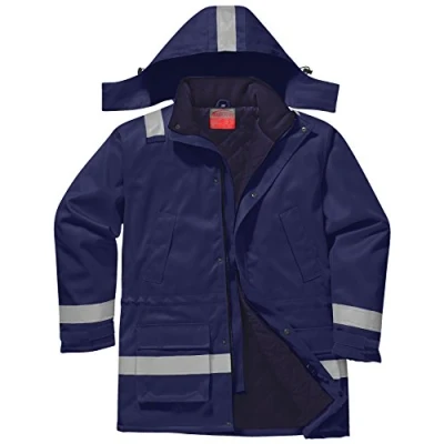 Abbildung von Portwest Flammhemmende Antistatik Winterjacke , Größe: XXL, Farbe: Marine, FR59NARXXL