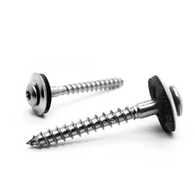 Abbildung von VOOXA 100 Stück Edelstahl A2 SPENGLERSCHRAUBEN 4,5X35 mit 15mm EPDM Dichtscheibe TX20 Linsenkopf für Holz/Metall/Kunststoff o. Dübel Mauer