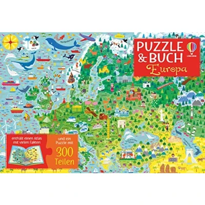Abbildung von Puzzle &amp; Buch: Europa: mit 300 Teilen plus Atlas (Puzzle und Buch Reihe)