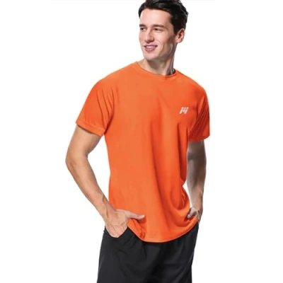Abbildung von MeetHoo Rashguard Herren, UV Shirt Rash Vest Schutz Schwimmshirt UPF 50+ Kurzarm für Surfen Schwimmen Running