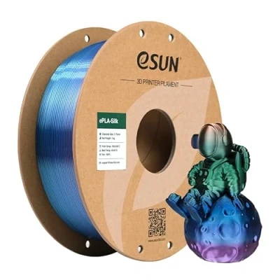 Abbildung von eSUN Silk Rainbow PLA Filament 1.75mm, Silky Multicolored 3D Drucker PLA, Farbverlauf wechselnd 1KG Spule (2.2 LBS) für Drucker, Kosmos Regenbogen