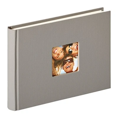 Abbildung von walther design Fotoalbum grau 22 X 16 cm mit Cover Ausstanzung, Fun FA 207