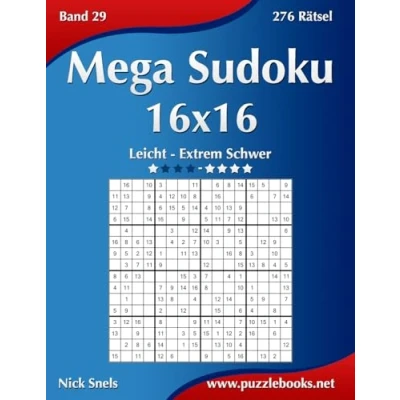 Abbildung von Mega Sudoku 16x16 Leicht bis Extrem Schwer Band 29 276 Rätsel