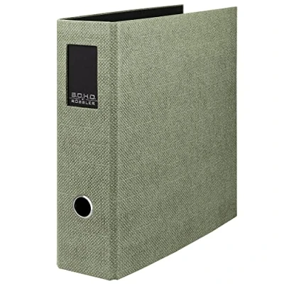 Abbildung von Rössler Papier 1317452679 S.O.H.O. Ordner DIN A4 mit Rückenschild, Rückenbreite 85 mm, Special Line Sage, 1 Stück