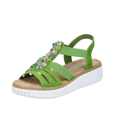 Abbildung von Rieker Damen Sandalette in grün Gr. 37