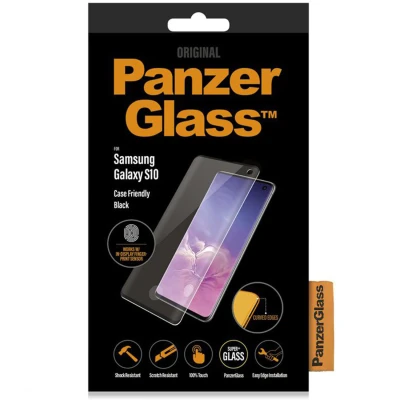 Abbildung von Samsung Galaxy S10 Panzerglas PanzerGlass Biometric Case Friendly Screenprotector Displayschutzfolie Schwarz