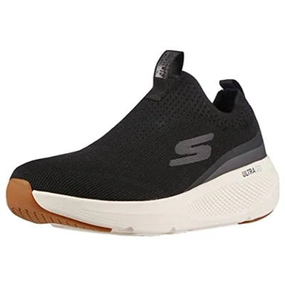 Abbildung von Skechers Herren GOrun Elevate Lauf und Wanderschuh, zum Reinschlüpfen, für sportliche Aktivitäten Sneaker, Schwarz/Weiß, 41.5 EU