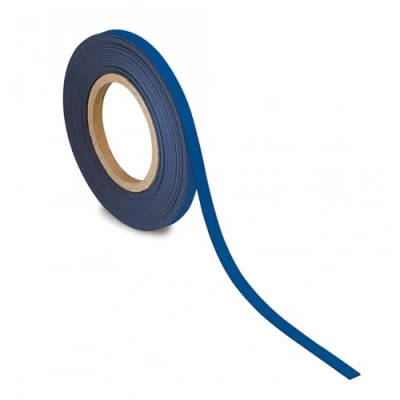 Abbildung von MAUL Kennzeichnungsband 10mm x 1mm Beschriftbares Band mit magnetischer Rückseite Vielseitig anwendbar in Büro, Werkstatt, Lager und Küche Individuell zuschneidbar 10m Länge Blau