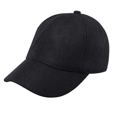 Abbildung von Gisdanchz Winter Basecap Schwarz Warm Wolle Baseball Cap Damen Warme Wintermütze Baseballcap Kappe Herren Schirmmütze Kurzem Visier Männer Mütze Kappen
