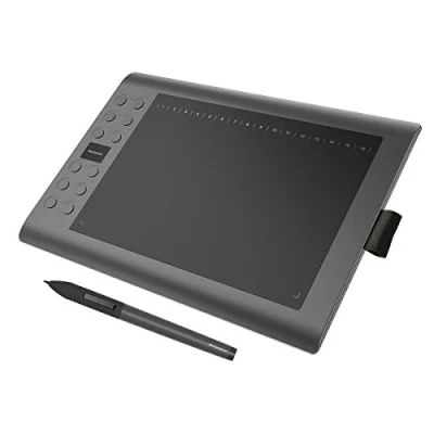 Abbildung von GAOMON M106K 10 x 6 Zoll Profi Grafiktablett mit 12+16 Programmierender Tasten und Kabellosem Stift