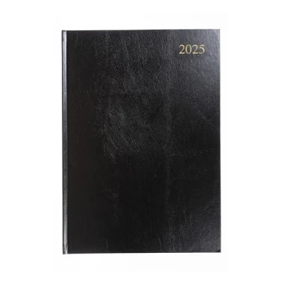 Abbildung von Collins Essential ESSA43.99 25 Business Terminplaner 2025, A4, Wochenplaner mit Ledernarbung, Hardcover, Schwarz