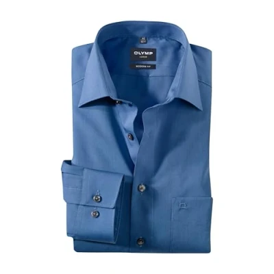 Abbildung von OLYMP Luxor Herren Hemd / Modern Fit Langarm Gr. 45, Nachtblau