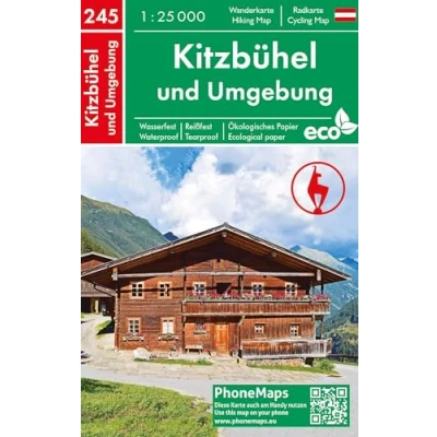 Abbildung von Kitzbühel und Umgebung, Wander Radkarte 1 : 25 000 (PhoneMaps Österreich, Band 245)