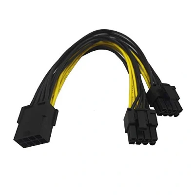 Abbildung von ZkeeShop 8 Pin Buchse to Dual 8Pin (6+2) Stecker Splitter Power Adapter Cable GPU PCI e Netzteil Erweiterung Kabel inch (1PCS)