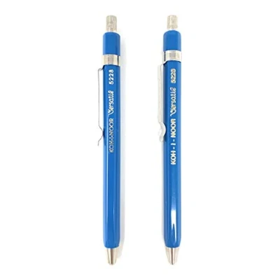 Abbildung von Koh I Noor Versatil 5228 Druckbleistift aus Metall mit Spitzer, Minendurchmesser: 2 mm, Stück, blau