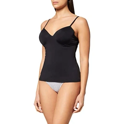 Abbildung von Sassa Damen Bh shirt M. forformet Unterhemd, Schwarz (Schwarz 00500), 80B EU