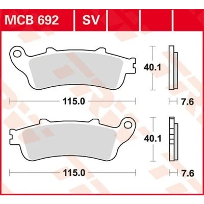 Abbildung von TRW Organic Allround MCB692 Bremsbelagsatz