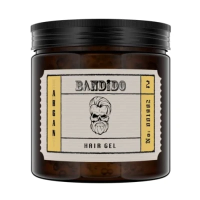 Abbildung von Bandido Hair Styling Gel Men 500ml 02 Argan Ultra Strong Natural look Haargel Männer Kein Verkleben wet gummy Effect Kinder Herren