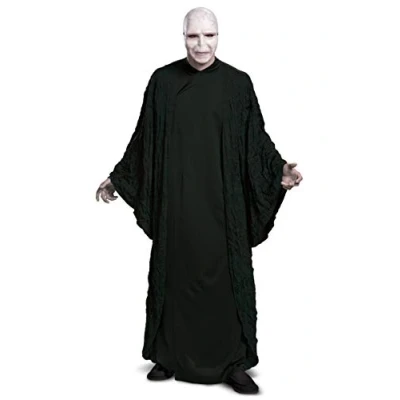 Abbildung von Disguise Herren Voldemort Kostüm, Offizielles Harry Potter Zauberwelt Erwachsenenkostüm Robe und Maske Halloween kos Kost me in Erwachsenengr e, Schwarz, XX Large (50 52) US EU