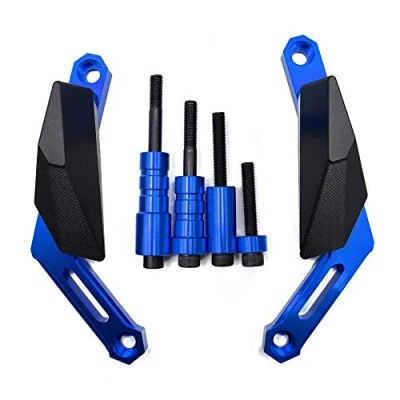 Abbildung von MT 09 XSR900 Motorrad Sturzpads Motor Schutz Rahmenschieberegler für 2013 2020 Tracer 2014 900GT 2018 2015 2020(Blau)
