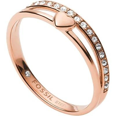 Abbildung von Fossil Ring Für Frauen Vintage Glitz, Länge: 21,5 X 20 6 Rose Gold Edelstahl Ring, JF03460791