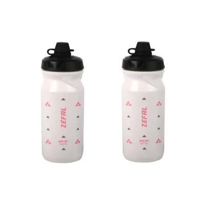 Abbildung von Zéfal Pack Sense Soft 65 No Mud Doppelpack Fahrrad und Mountainbike Trinkflaschen Weiche geruchlose Sportflasche BPA freie Wasserflasche Silikonsauger Weiß, 2 x 650 ml