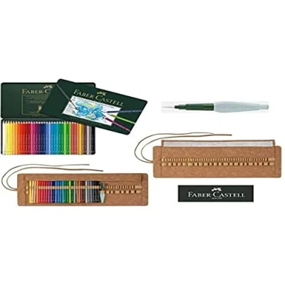 Abbildung von Faber Castell A.Dürer Aquarellstifte 36er Set mit Metalletui, Wasserpinsel und Stifteetui Art &amp; Graphic
