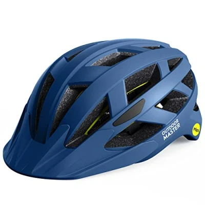 Abbildung von OutdoorMaster MIPS Fahrradhelm Zwei herausnehmbare Innenfutter &amp; Belüftung in Multi Environment Mountain, Autobahn für Jugendliche Erwachsene (Ozean Blau, 59 61CM)