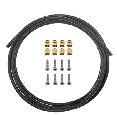 Abbildung von YINETTECH Reparatursatz für Hydraulische Scheibenbremse Schläuche 2,5 m Schlaucheinsatz Kompatibel mit MTB Fahrradbremse BH90