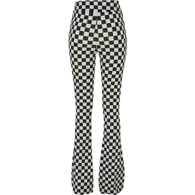 Abbildung von Urban Classics Damen Checked Leggings Hosen, Damen, Größe: Small, Black lightasphalt