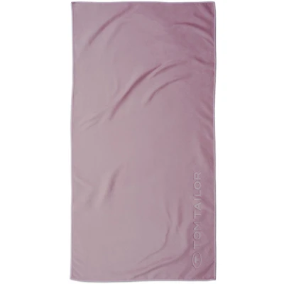 Abbildung von TOM TAILOR Fitnesstuch, 50x100 cm, 80% Polyester, 20% Polyamid/ Microfaser, mit feiner Kettelnaht und Logoprägung, SPORTS TOWEL Lila (Cozy Mauve)