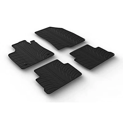 Abbildung von Gledring 0843 Fußmattensatz Gummi vorne und hinten 4 schwarz 750mm 550mm