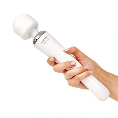 Abbildung von Yarosi Curve Massagegerät Massagestab mit 8 leistungsstarken Geschwindigkeiten und 20 Mustern Vibes Starker Vibrator für Muskelschmerzen Sporterholung Weiß