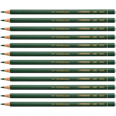 Abbildung von Buntstift für fast alle Oberflächen STABILO All 12er Pack grün