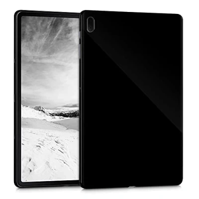 Abbildung von kwmobile Schutzhülle kompatibel mit Samsung Galaxy Tab S7 FE Hülle Silikon Tablet Cover Case Schwarz