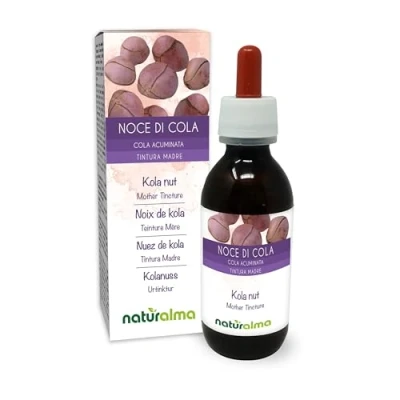 Abbildung von Kolanuss (Cola acuminata) Samen Alkoholfreier Urtinktur Naturalma Flüssig Extrakt Tropfen 120 ml Nahrungsergänzungsmittel Veganer