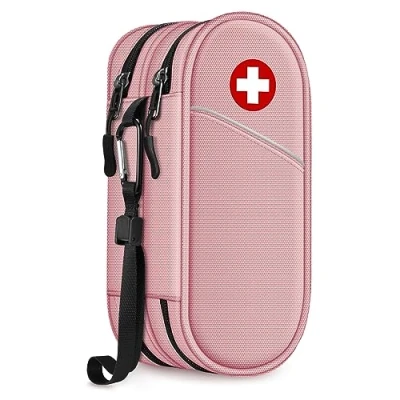 Abbildung von SITHON EpiPen Medical Tragetasche, tragbare Doppelschicht Notfalltasche Isolierte Medikament Tasche Organizer für 2 EpiPens, Asthma Inhalator, Anti Histamin, Auvi Q, Allergy Medicine Essentials