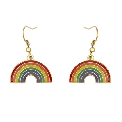 Abbildung von Rainbow Pride Dangle Ohrringe Gay &amp; Lesbian LGBT Geschenke Schmuck