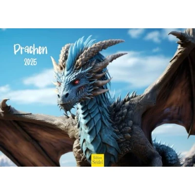 Abbildung von Edition Seidel Premium Kalender Drachen 2025 Format DIN A3 Wandkalender Mythologie Fantasy Märchen Sagas Drache fliegende Ungeheuer