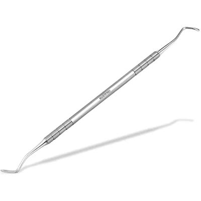 Abbildung von Eckenheber Fußpflege Fußpflegeinstrument aus Edelstahl mit langen mittelbreiten Enden Nagelheber Nagelpflege Doppelinstrument Pediküre Instrument. Fachhandel Qualität