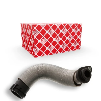 Abbildung von FEBI BILSTEIN 45281 Kühlerschlauch rechts oben EPDM (Ethylen Propylen Dien Kautschuk) mit Hitzeschutzrohr, Dichtring BMW: 3 Touring, 5 Saloon