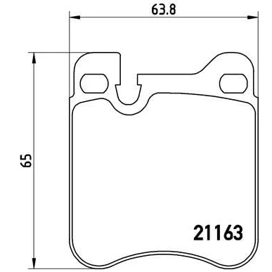 Abbildung von BREMBO P 65 010 Bremsbelagsatz für Verschleißwarnanzeiger vorbereitet ohne Zubehör PORSCHE: 911 Coupe