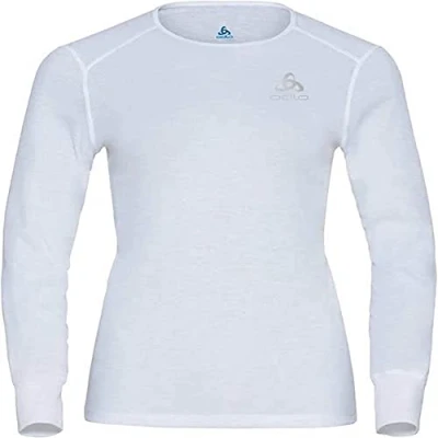Abbildung von Odlo Damen Active Warm Eco_159101 Funktionsunterwäsche Langarm Shirt, Weiß, 3XL EU