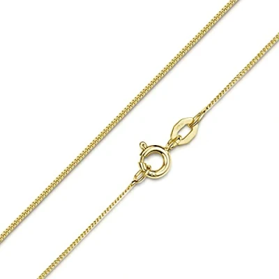 Abbildung von Materia Panzerkette Gold 375 Damen 50cm Goldkette Halskette dünn K116 50