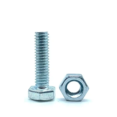 Abbildung von DOJA Barcelona Schrauben mit Muttern 50 Sechskantschrauben M4x40mm aus verzinktem Stahl und Muttern, Gewindeschrauben Bolzen Mutter, Sechskantköpfe